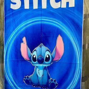 Stitch Graphic Beach Towel - Blue with Pink Ears